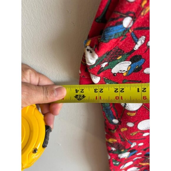 Mickey & Co Mens Golf Polo Shirt Red Allover Print Short Sleeve Collared Size L - Picture 8 of 11